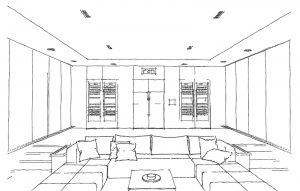 Design Skizze Heimkino